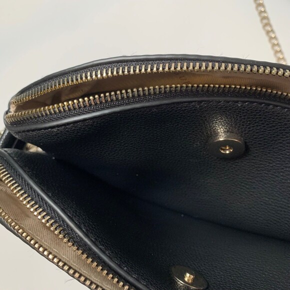 GUESS Never Used Lila Mini Charm Double Zip Crossbody Chain Purse Bag - Black - Picture 8 of 14